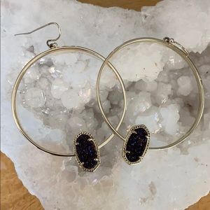 Kendra Scott Elora earrings with plum drusy